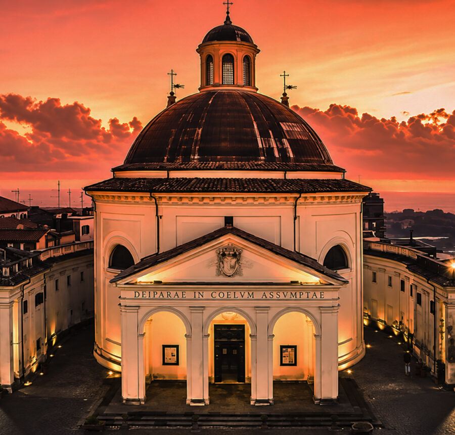 Piazza di Corte, Palazzo Chigi e Collegiata di Santa Maria ad Ariccia